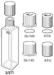 Fluorimeter-Küvette mit Schraubkappe