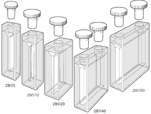 Mikro-Spektrophotometer-Küvetten mit Stöpsel