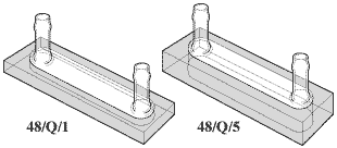 Durchflußküvetten, Short part Länge 