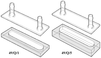 Durchflußküvetten, Short part Länge Demountable