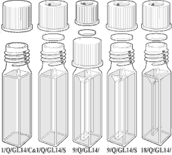 Standard-Rechteck-Küvetten mit Schraubkappe, geschlossen oder