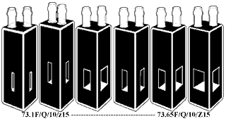 Fluoreszen-Küvetten, Typ 73-F Durchfluß